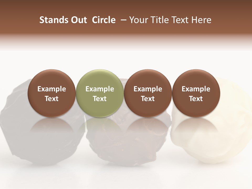 Chocolate Truffles On White PowerPoint Template
