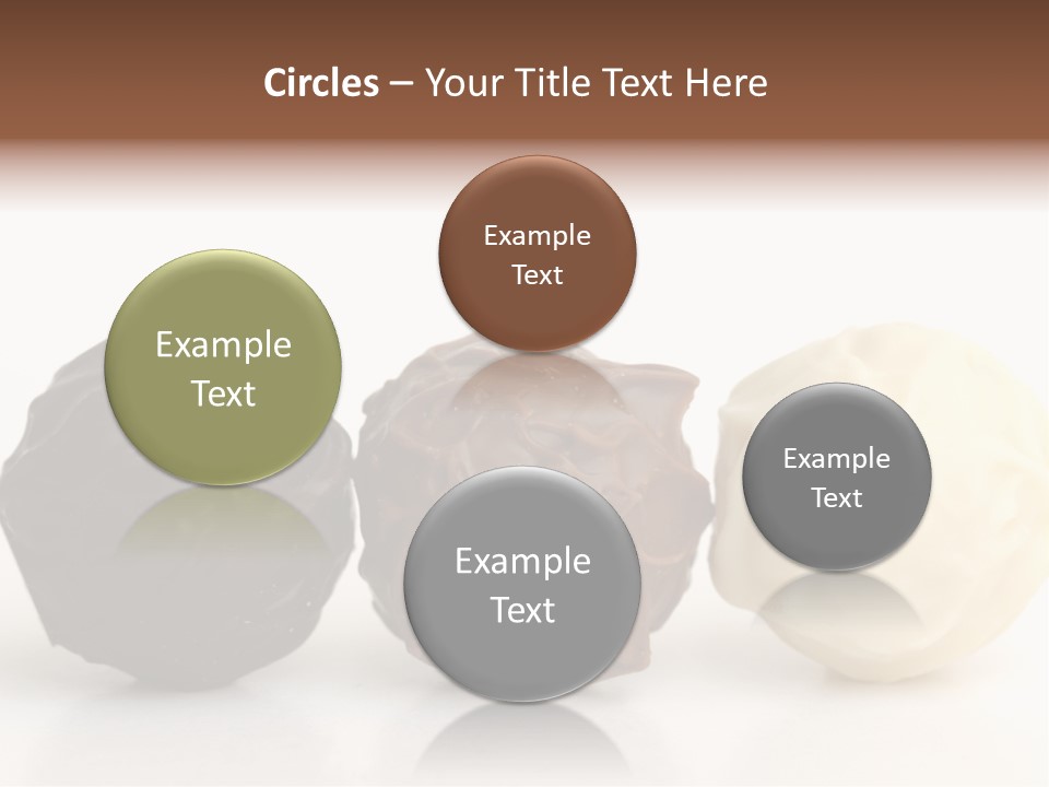 Chocolate Truffles On White PowerPoint Template