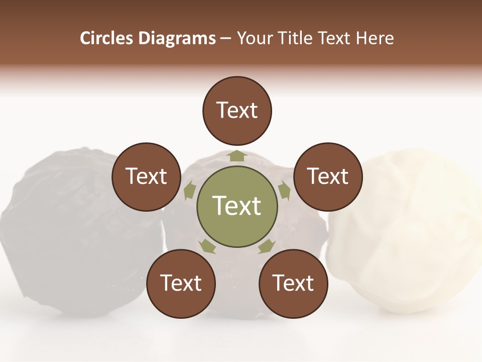 Chocolate Truffles On White PowerPoint Template