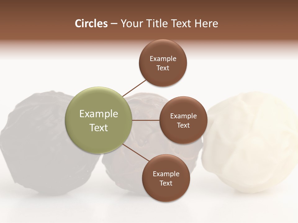 Chocolate Truffles On White PowerPoint Template
