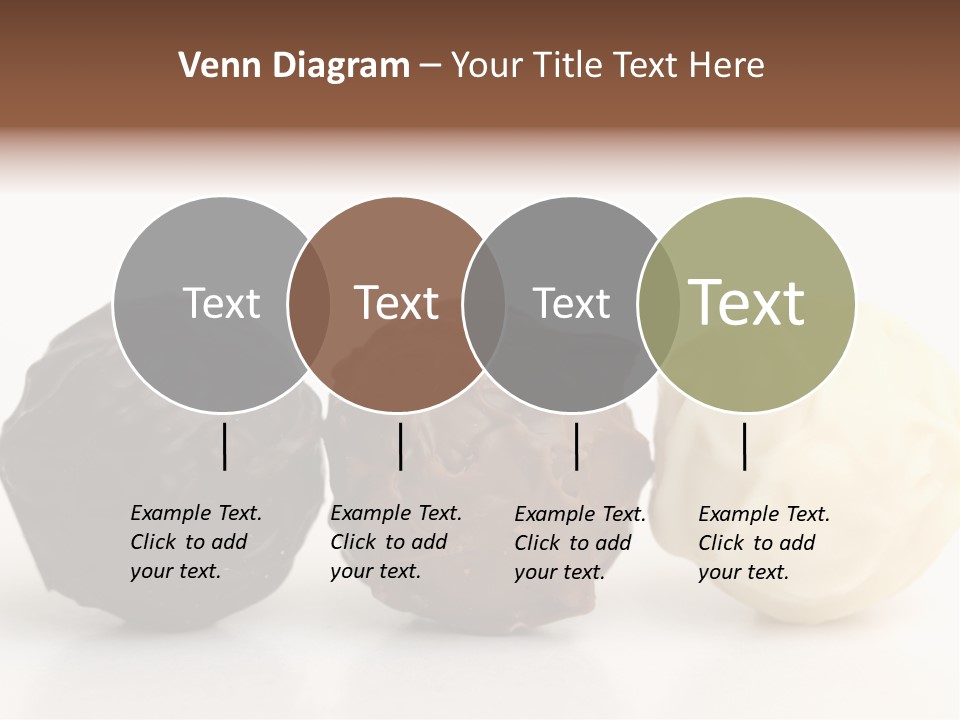 Chocolate Truffles On White PowerPoint Template