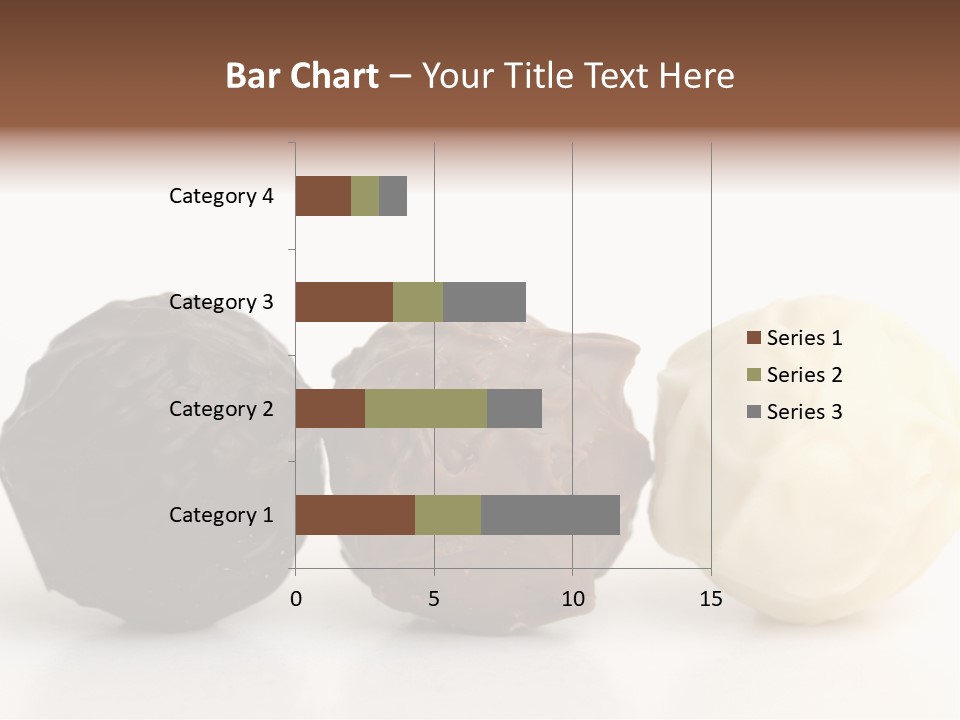 Chocolate Truffles On White PowerPoint Template