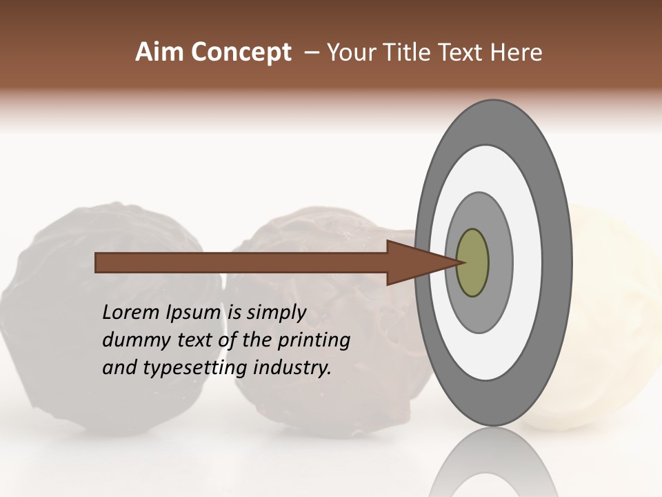 Chocolate Truffles On White PowerPoint Template