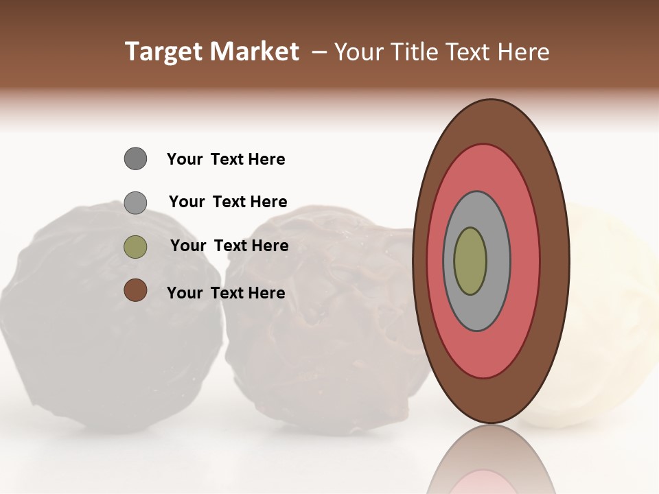 Chocolate Truffles On White PowerPoint Template