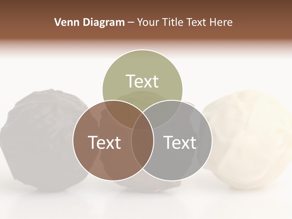 Chocolate Truffles On White PowerPoint Template