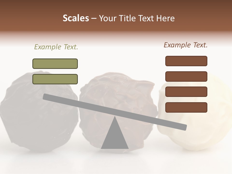 Chocolate Truffles On White PowerPoint Template