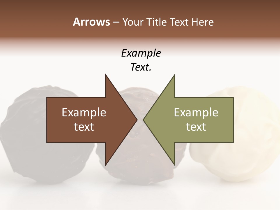 Chocolate Truffles On White PowerPoint Template