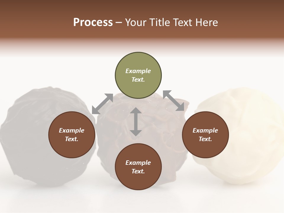 Chocolate Truffles On White PowerPoint Template