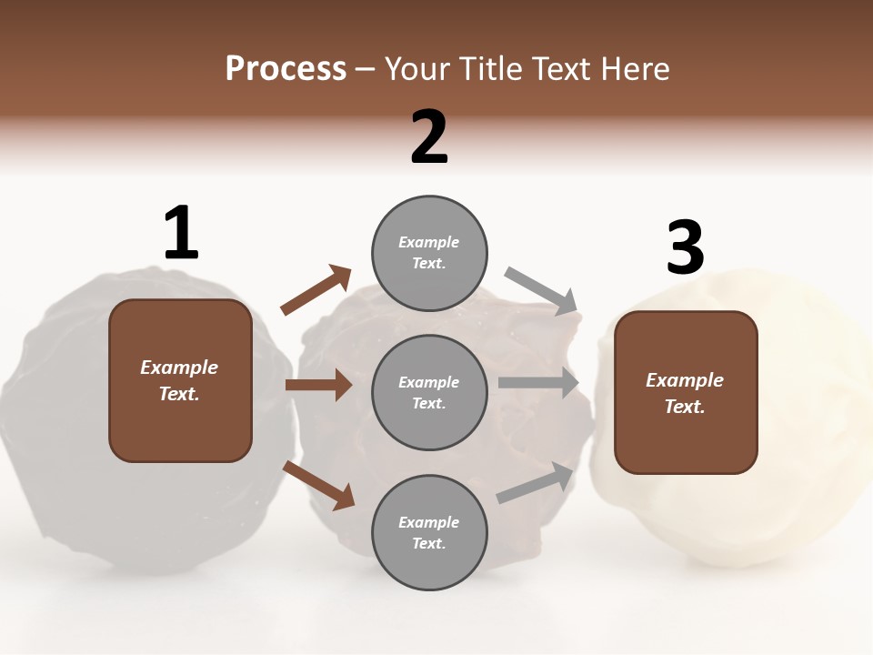 Chocolate Truffles On White PowerPoint Template