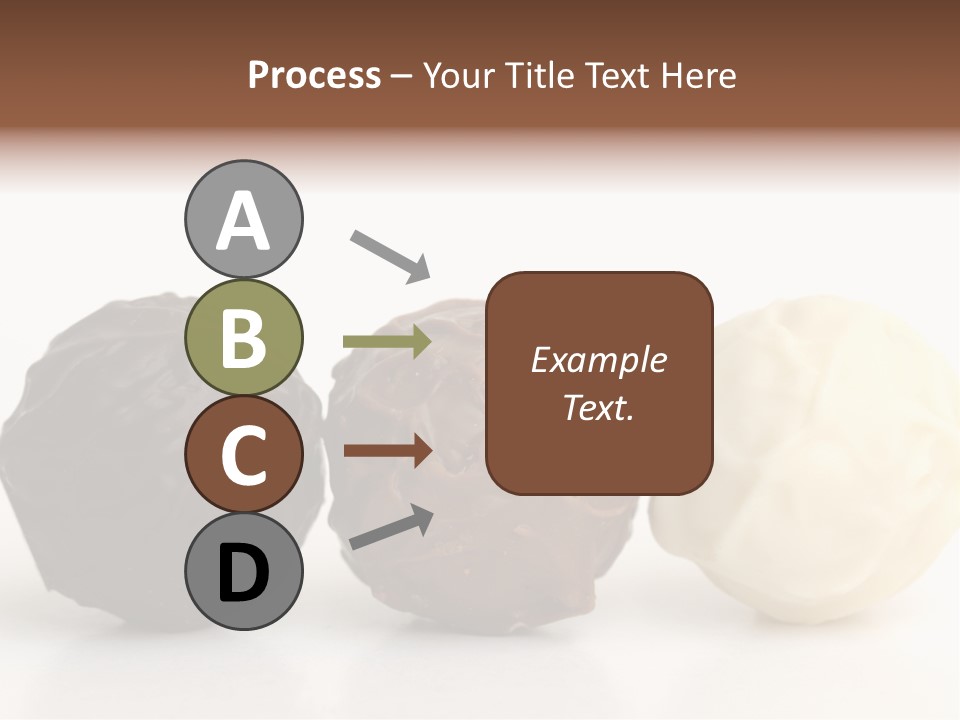 Chocolate Truffles On White PowerPoint Template