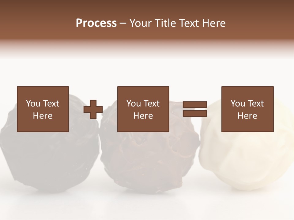 Chocolate Truffles On White PowerPoint Template