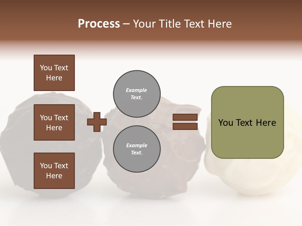 Chocolate Truffles On White PowerPoint Template