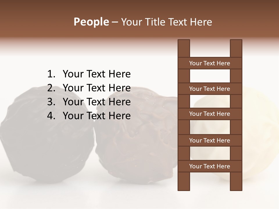 Chocolate Truffles On White PowerPoint Template