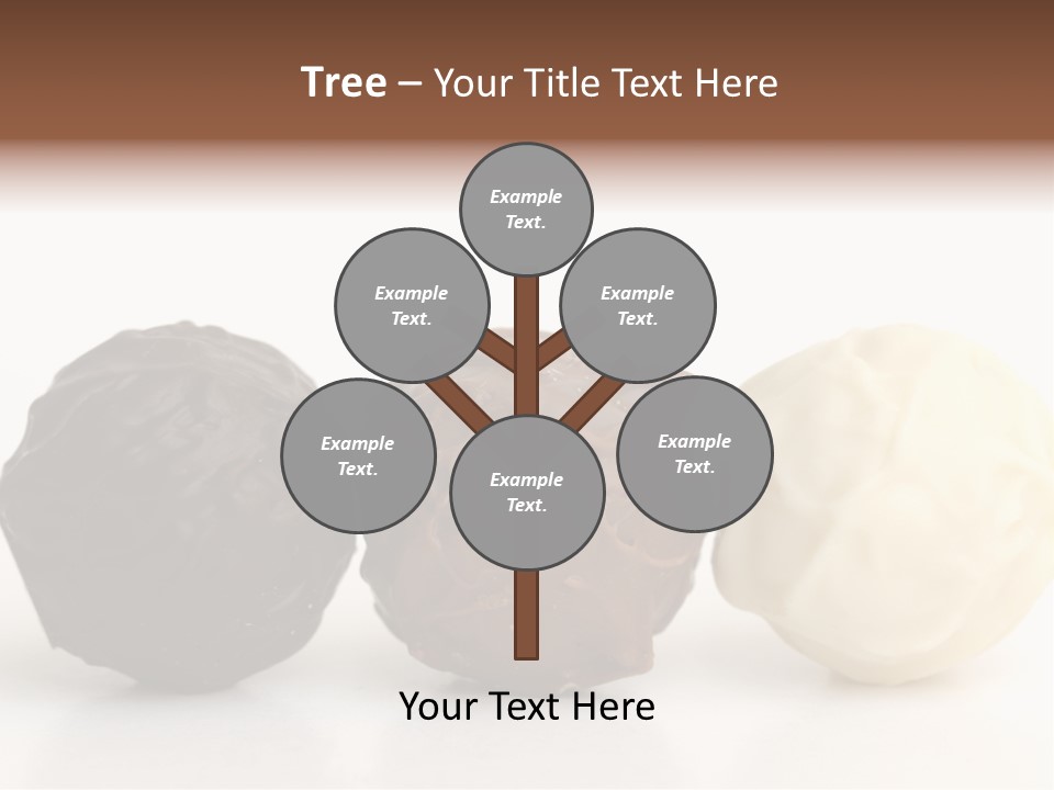 Chocolate Truffles On White PowerPoint Template