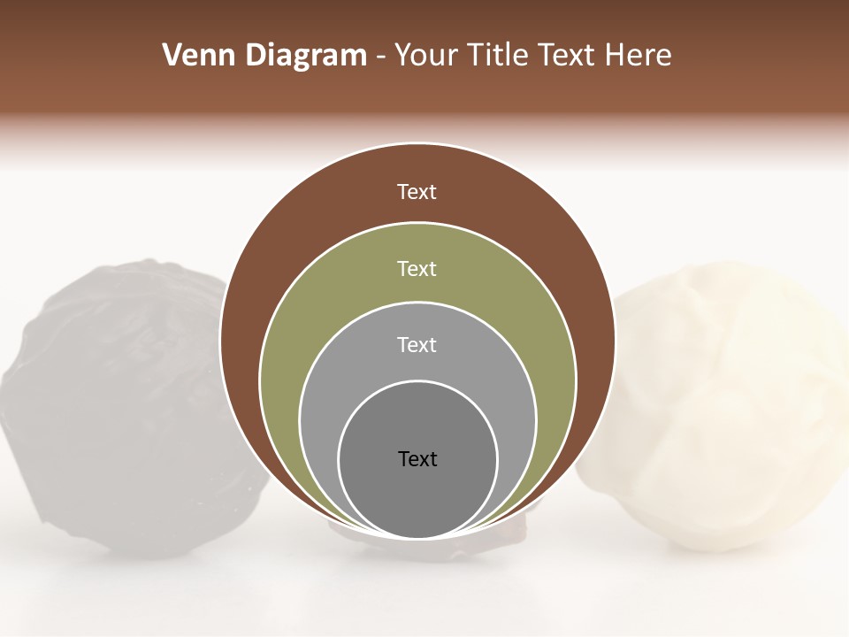 Chocolate Truffles On White PowerPoint Template