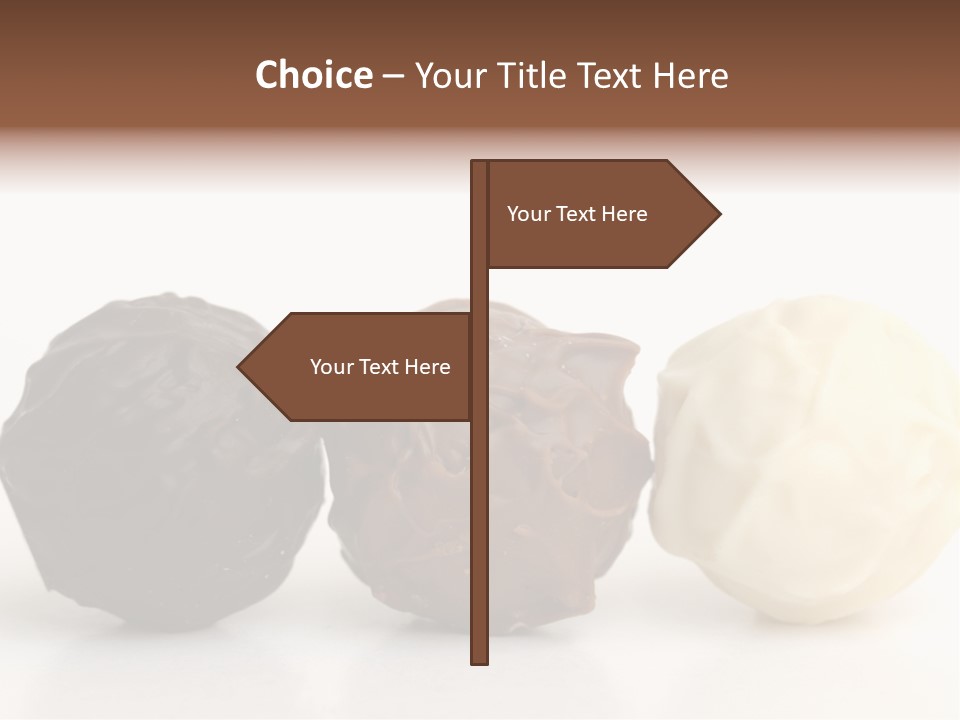 Chocolate Truffles On White PowerPoint Template