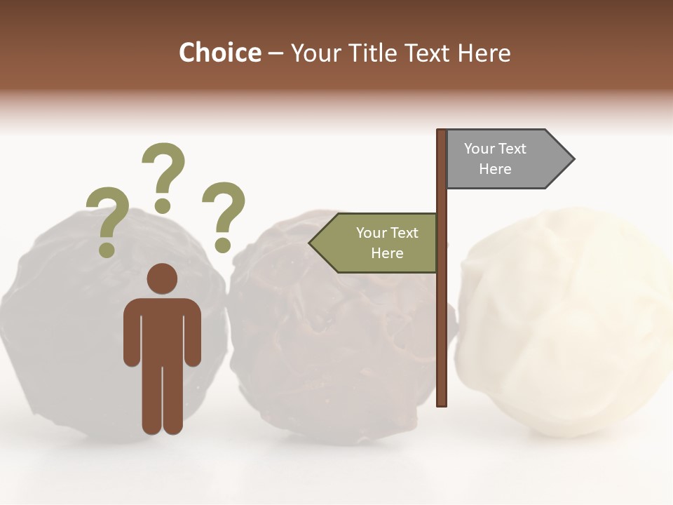Chocolate Truffles On White PowerPoint Template