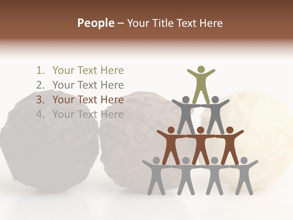 Chocolate Truffles On White PowerPoint Template