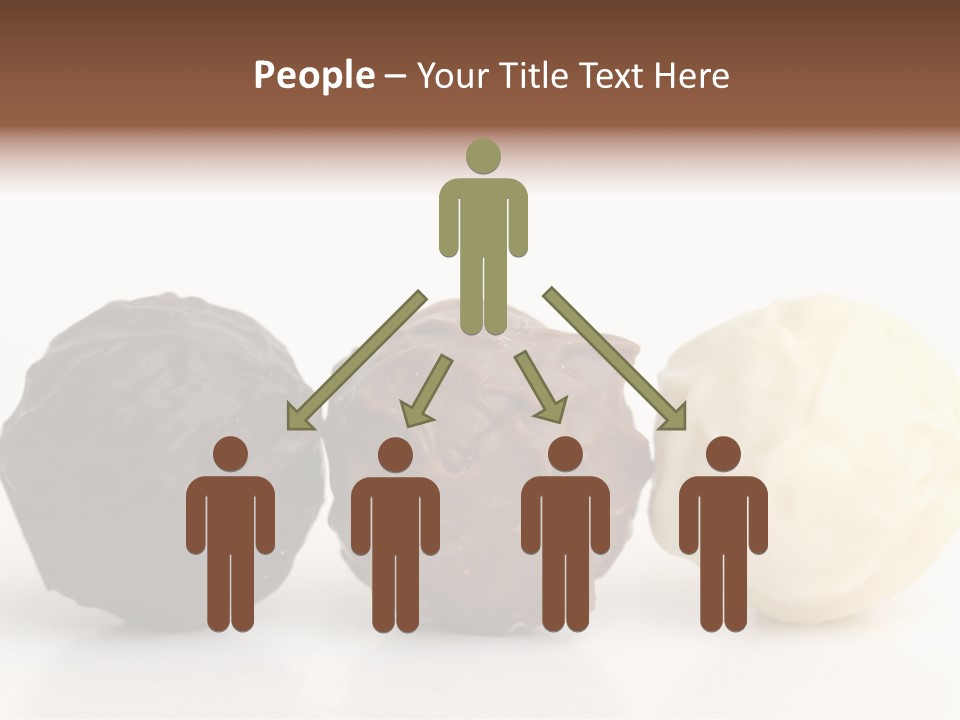 Chocolate Truffles On White PowerPoint Template