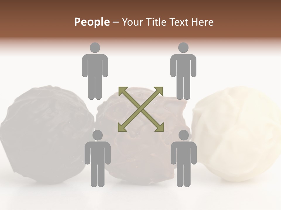 Chocolate Truffles On White PowerPoint Template