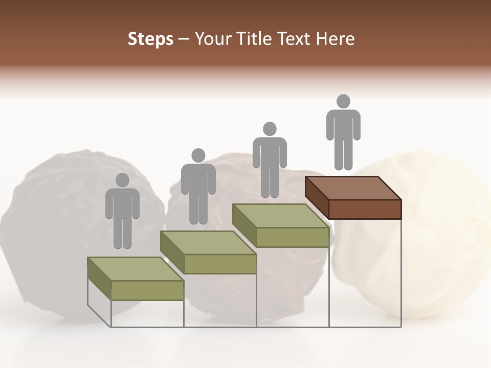Chocolate Truffles On White PowerPoint Template