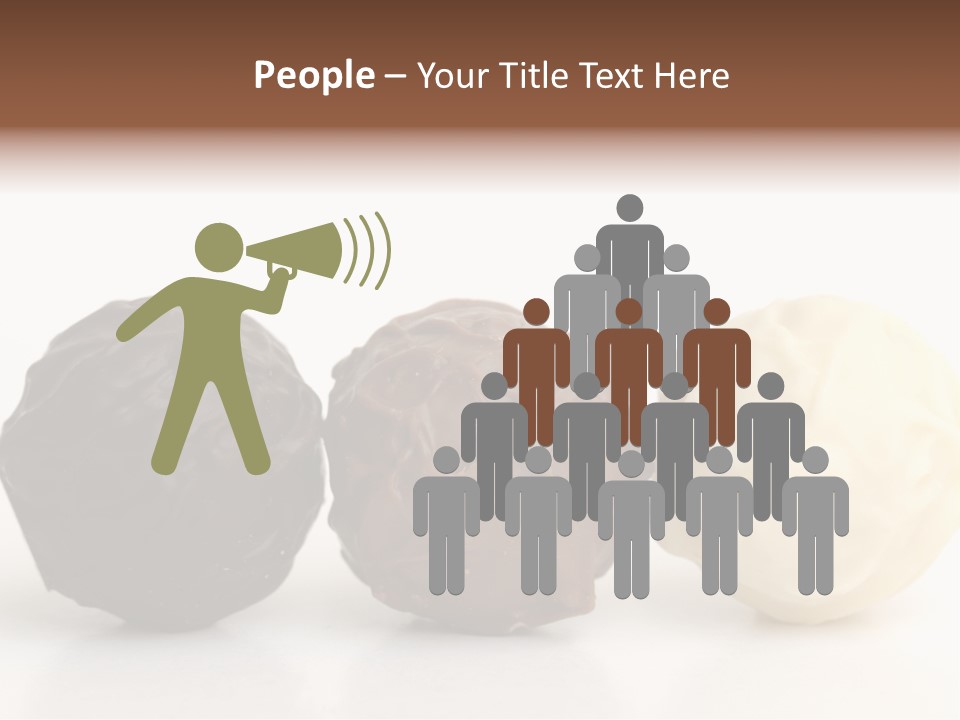 Chocolate Truffles On White PowerPoint Template