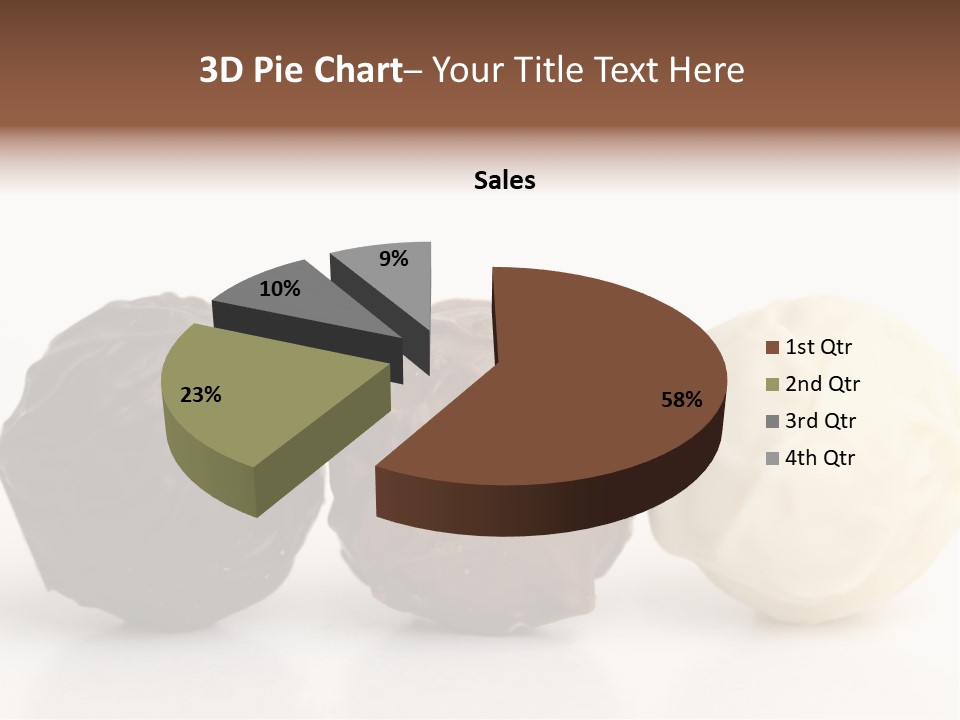 Chocolate Truffles On White PowerPoint Template