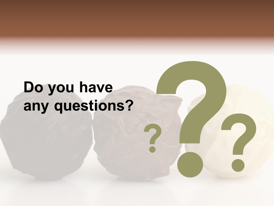 Chocolate Truffles On White PowerPoint Template