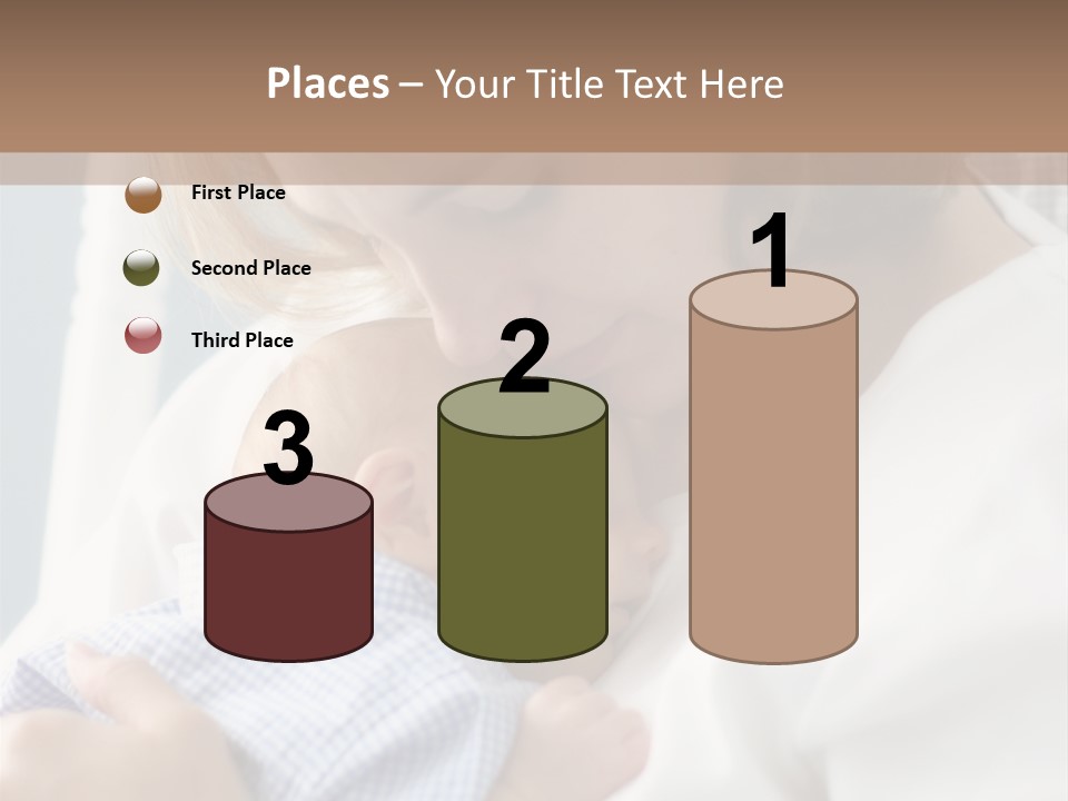 A Green Leaf Isolated On White Background PowerPoint Template