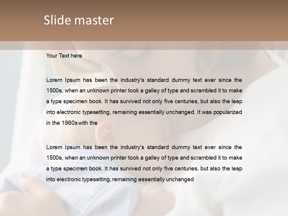 A Green Leaf Isolated On White Background PowerPoint Template