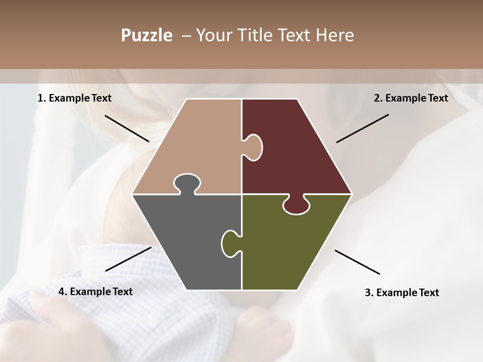 A Green Leaf Isolated On White Background PowerPoint Template