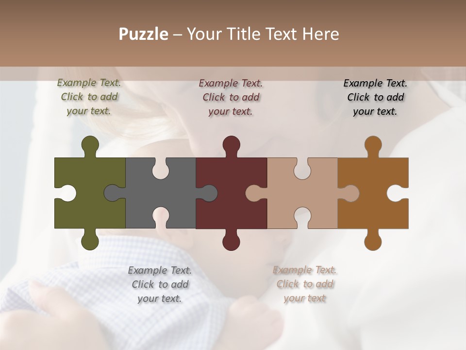 A Green Leaf Isolated On White Background PowerPoint Template