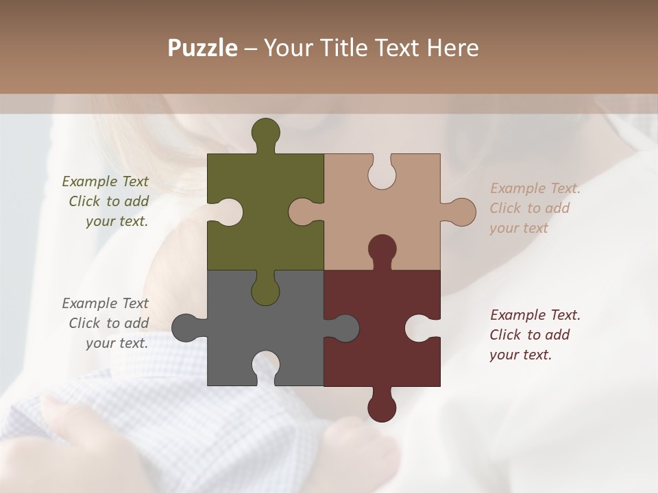 A Green Leaf Isolated On White Background PowerPoint Template