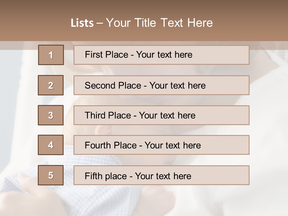 A Green Leaf Isolated On White Background PowerPoint Template