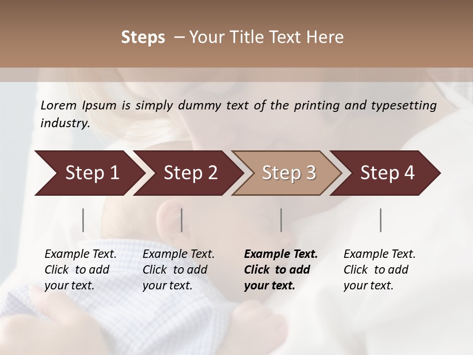 A Green Leaf Isolated On White Background PowerPoint Template