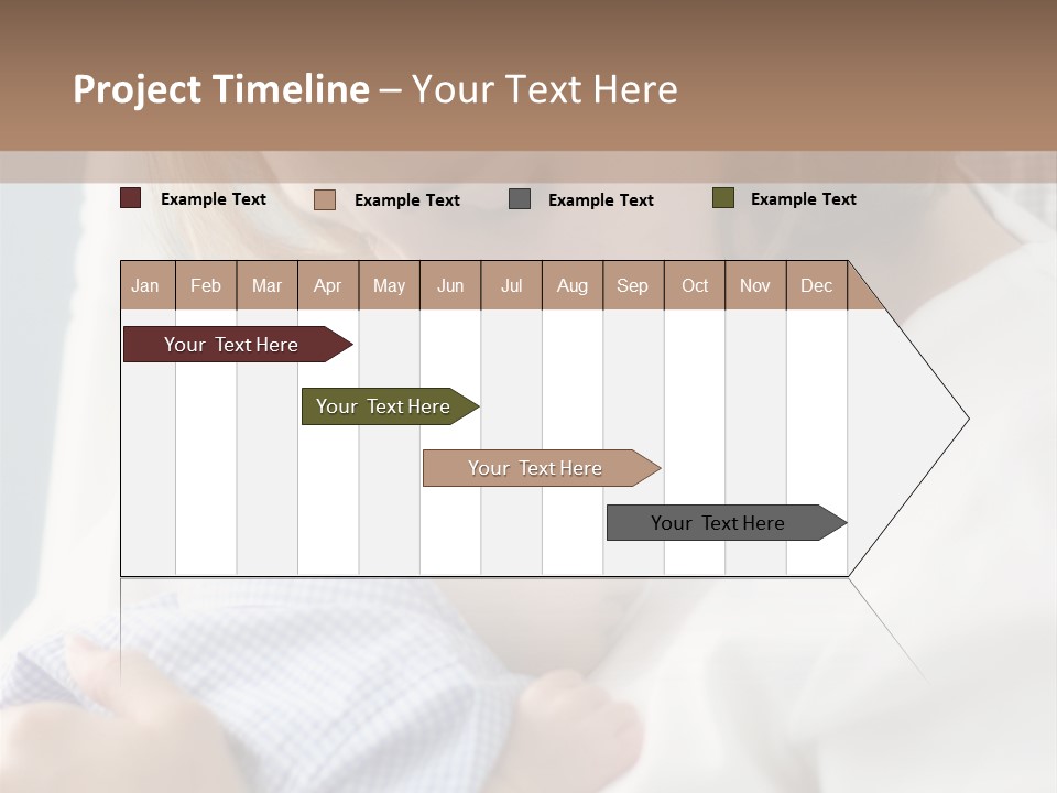 A Green Leaf Isolated On White Background PowerPoint Template