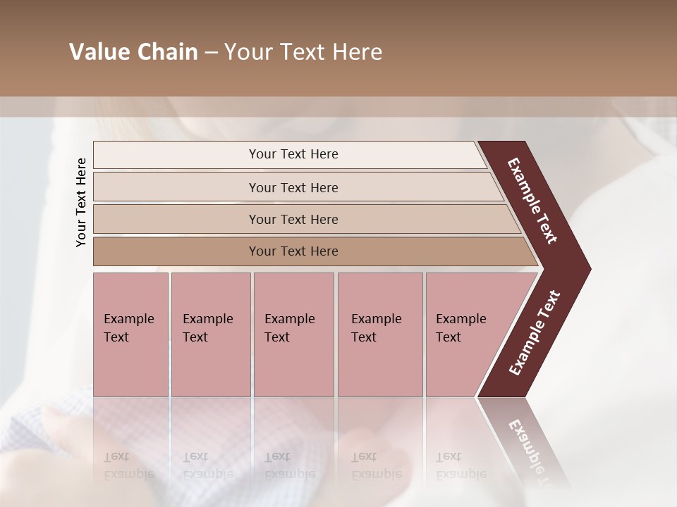 A Green Leaf Isolated On White Background PowerPoint Template