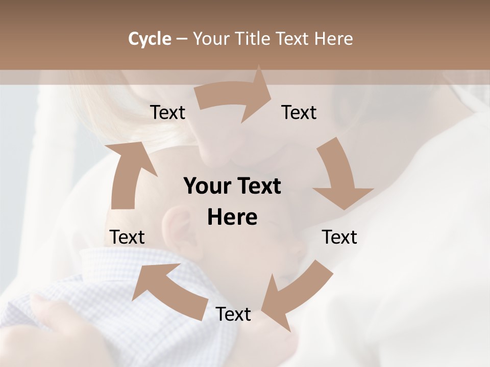 A Green Leaf Isolated On White Background PowerPoint Template