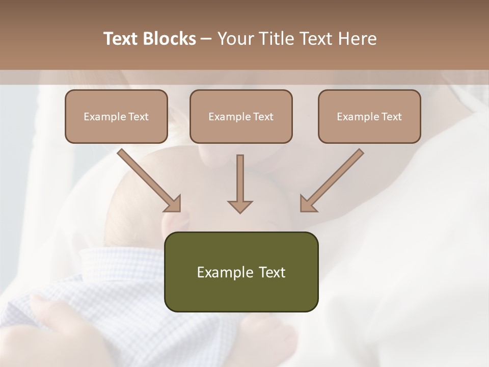 A Green Leaf Isolated On White Background PowerPoint Template