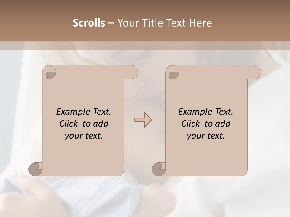 A Green Leaf Isolated On White Background PowerPoint Template