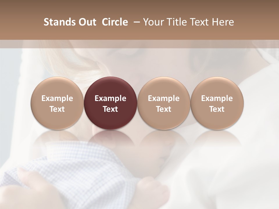 A Green Leaf Isolated On White Background PowerPoint Template