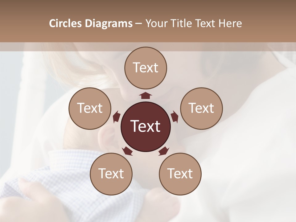 A Green Leaf Isolated On White Background PowerPoint Template