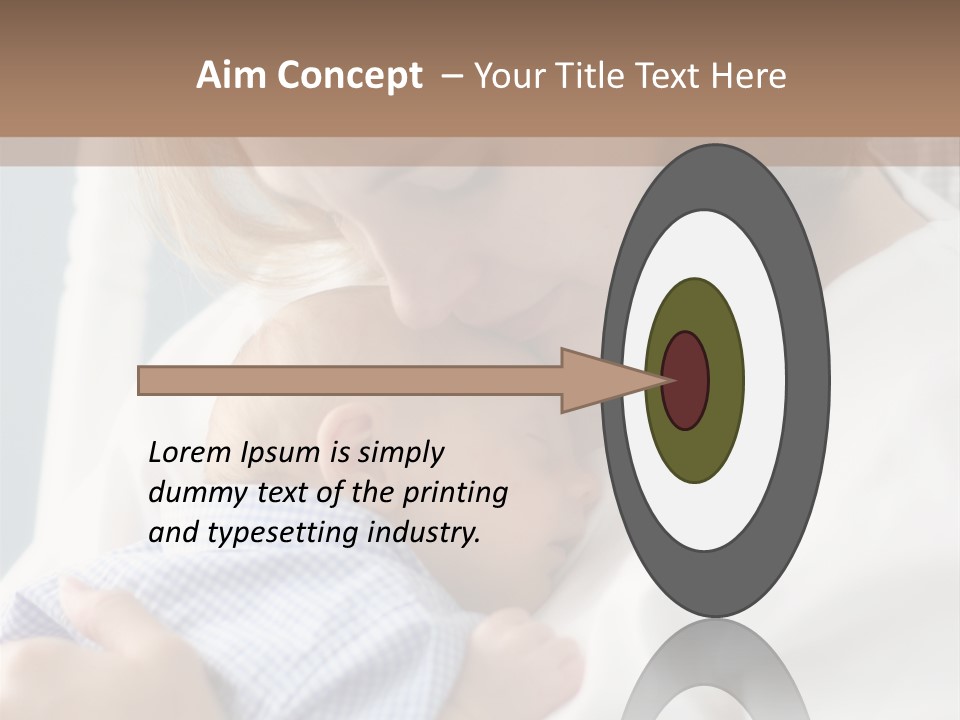 A Green Leaf Isolated On White Background PowerPoint Template