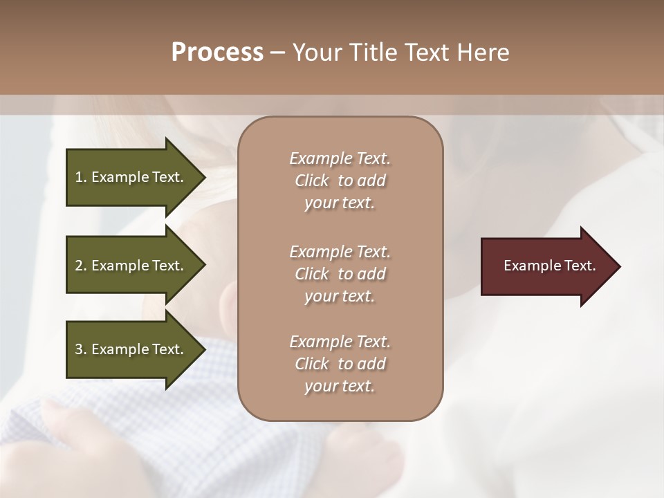 A Green Leaf Isolated On White Background PowerPoint Template