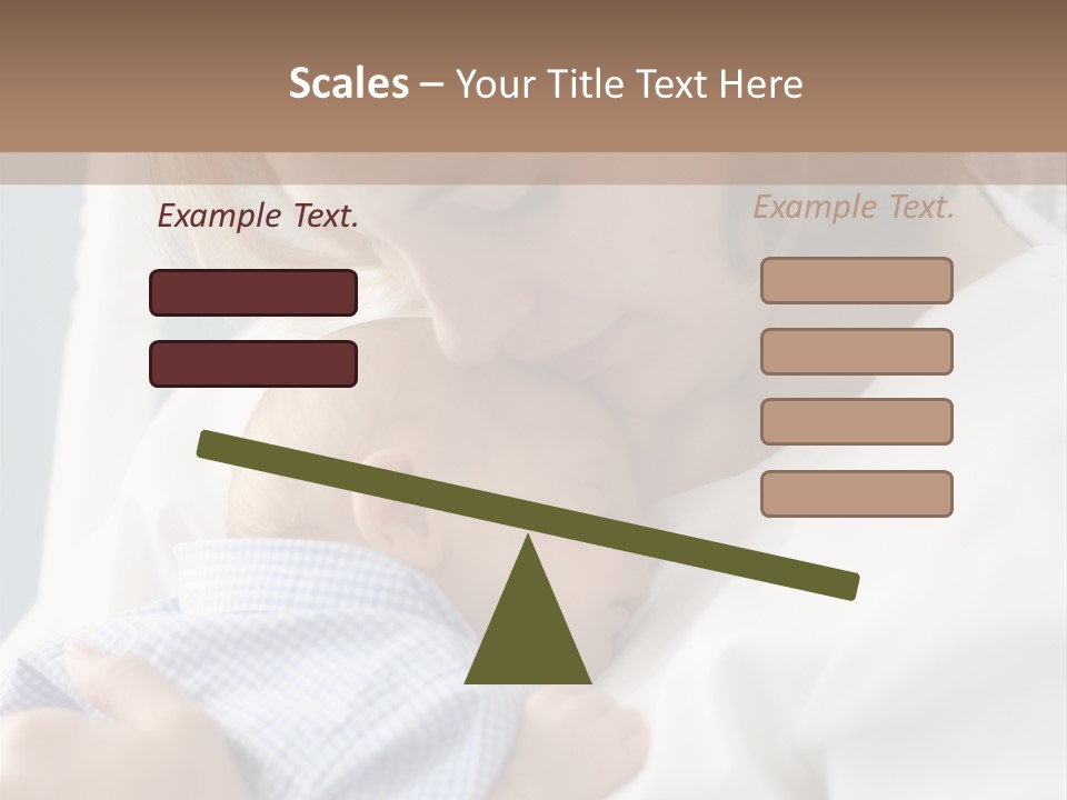 A Green Leaf Isolated On White Background PowerPoint Template