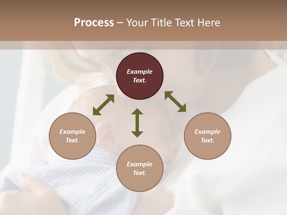 A Green Leaf Isolated On White Background PowerPoint Template