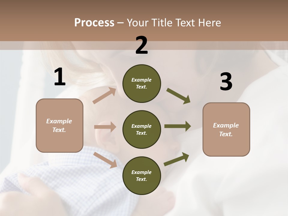 A Green Leaf Isolated On White Background PowerPoint Template