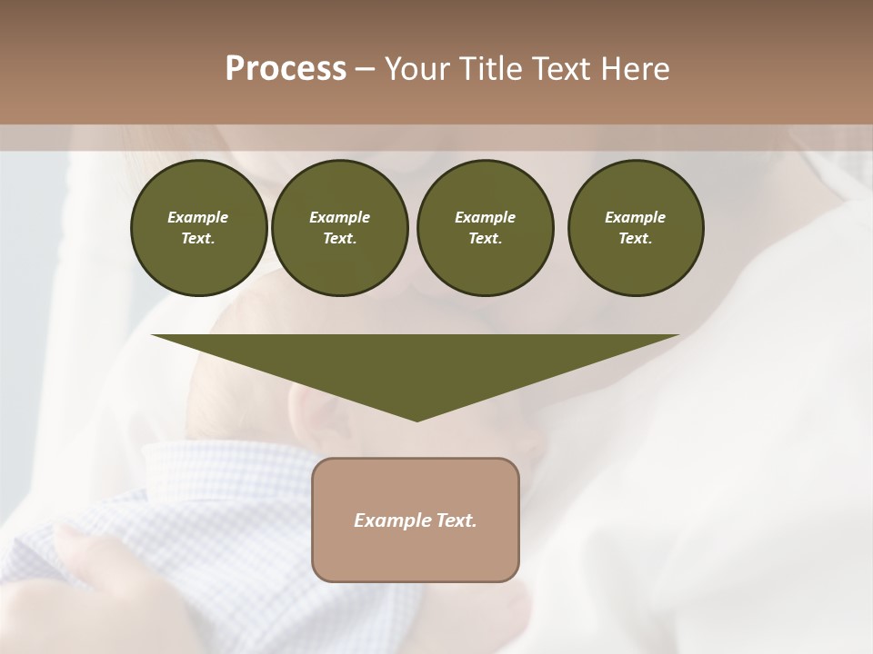 A Green Leaf Isolated On White Background PowerPoint Template