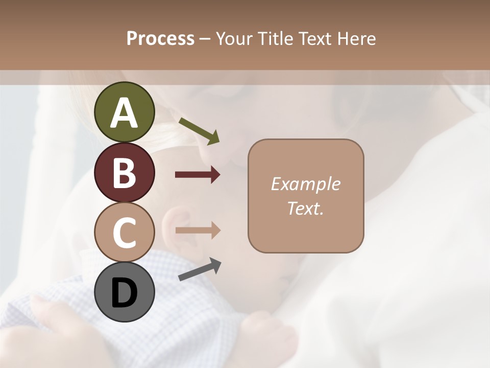 A Green Leaf Isolated On White Background PowerPoint Template