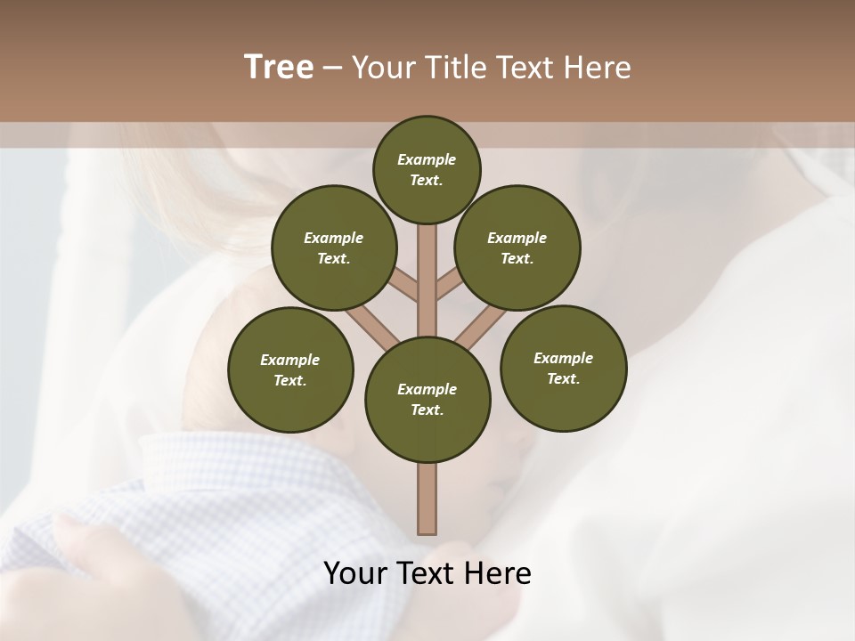 A Green Leaf Isolated On White Background PowerPoint Template